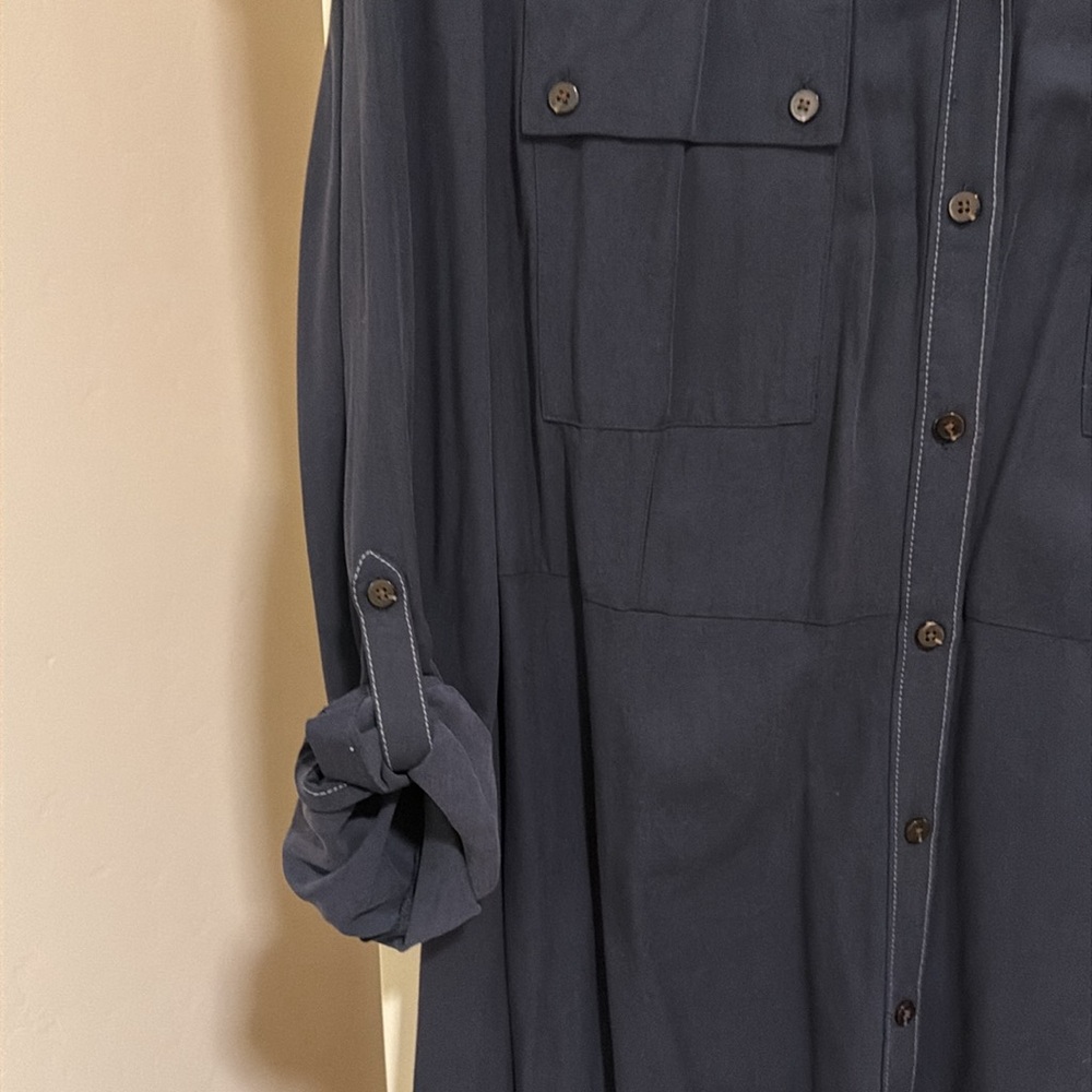 J Jill Navy Shirt Dress NWT - 2x - Picture 6 of 6